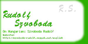 rudolf szvoboda business card